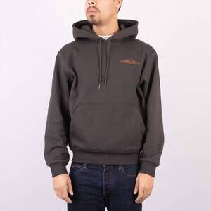 NEW FILSON prospector graphic long sleeve hoodie in peat diamond
